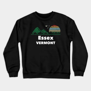 Mountain Sunset Flying Birds Outdoor Essex Vermont Crewneck Sweatshirt